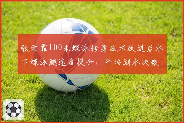 张雨霏100米蝶泳转身技术改进后水下蝶泳腿速度提升，平均划水次数减少